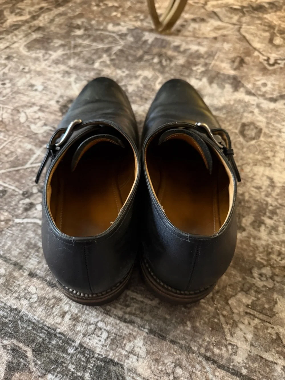 Bally Scribe Monk Strap Dress Shoes Black Leather Men’s 12 Luxury Designer Italy - Picture 5 of 8